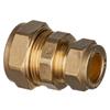 Straight Red. Brass Compression Coupling 3/4in x 1/2in
