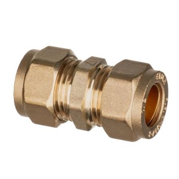 Straight Brass Compression Coupling 3/4in