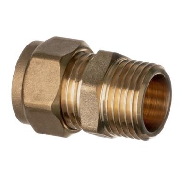 1/2in M.I. Straight Brass Compression Coupling