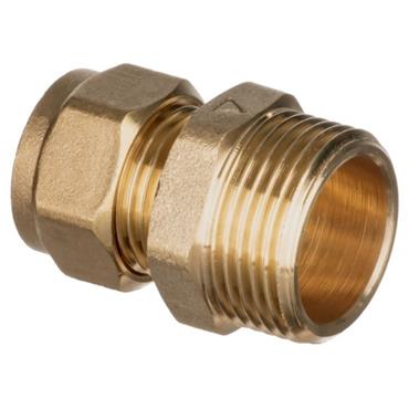 M.I. Straight Brass Compression Coupling 3/4in x 1/2in
