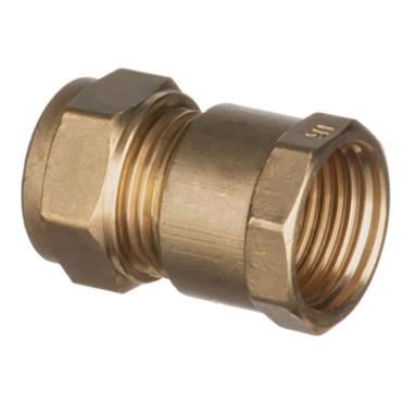 1/2in F.I. Straight Brass Compression Coupling