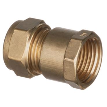 F.I. Straight Brass Compression Coupling 3/4in