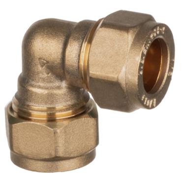 Brass Compression Elbow 22mm x 3/4in