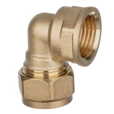 1/2in F.I. Brass Compression Elbow