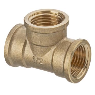 3/4in Brass Threaded Tee