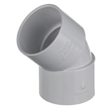 40mm White Waste 45 Deg. Bend