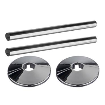 Towel Rail Pipe Cover Kit - Chrome