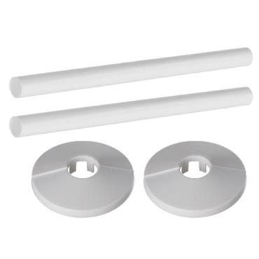 Towel Rail Pipe Cover Kit - White