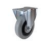 PLATE CASTOR 4" RUBBER TYRE FIXED 210KG/4