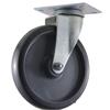 PLATE CASTOR 6" SWIVEL RUBBER TYRE 390KG/4