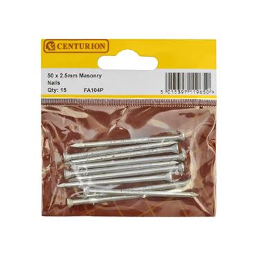 CENTURION MASONRY NAILS 50MM (PK 15)