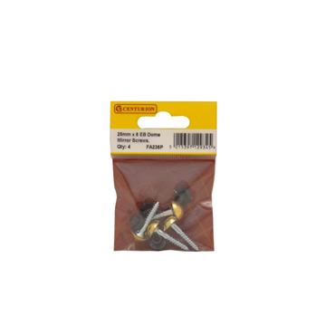CENTURION BRASS MIRROR SCREW 1" X 8 (PK. 4)
