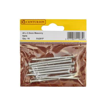 CENTURION MASONRY NAILS 40MM (PK 16)