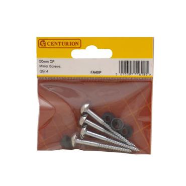 CENTURION MIRROR SCREW 2" CP (PK 4)