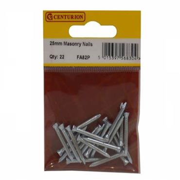 Centurion 25mm Masonry Nails Pk22