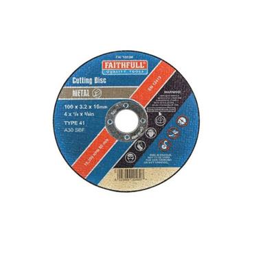 FAITHFULL CUTTING DISC DC METAL 100 x 3.2 x 16MM