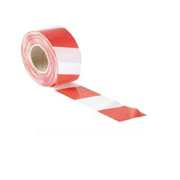 FAITHFULL RED/WHITE ADHESIVE HAZARD TAPE