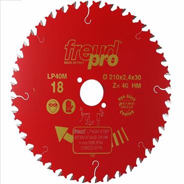 FREUD CIRCULAR SAW BLADE TCT 210MM X40T-30MM