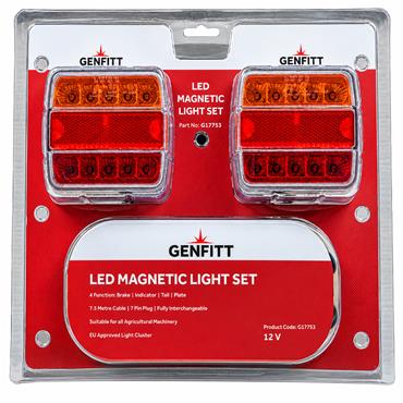 Genfitt G17753 LED Magnetic Trailer Lighting Set 12V ? 7.5m Cable 7-Pin Plug