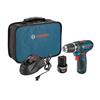 BOSCH DRILL+ IMPACTOR  + 2-2AMP BATTS+ CHARGER