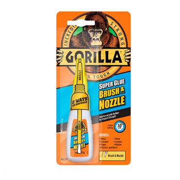 GORILLA SUPER GLUE 12G BRUSH+ NOZZLE