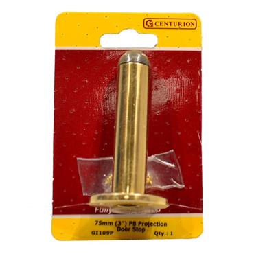 CENTURION PROJECTION DOOR STOP BRASS