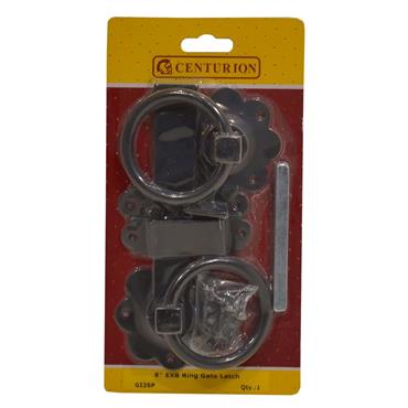 CENTURION RING GATE LATCH BLACK 6"