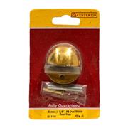 CENTURION SOLID BRASS SHIELD DOOR STOP PB
