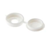 FORGEFIX  WHITE SCREW COVERS HINGED (PK 100)