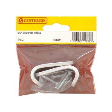 CENTURION FLAT PATTERN ROBE HOOK SAA pk2