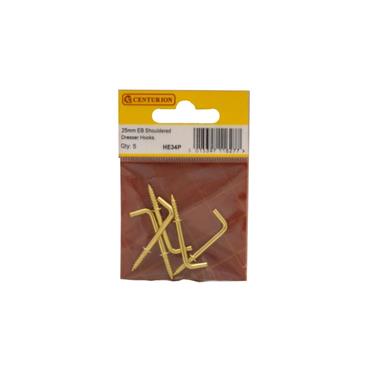 CENTURION SHOULDERED DRESSER HOOKS 25MM (1")
