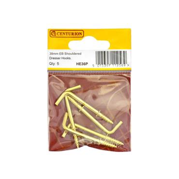 CENTURION DRESSER HOOK 1 1/2 " (PK. 5)