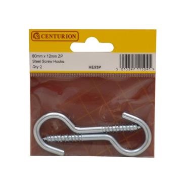 CENTURION SCREW HOOK 80mmx12  PK2