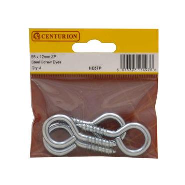 CENTURION STEEL SCREW EYES pk 4