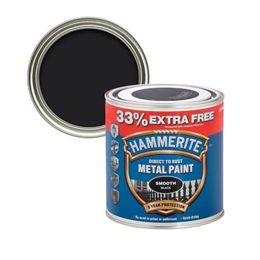 HAMMERITE SMOOTH FINISH BLACK 750ML