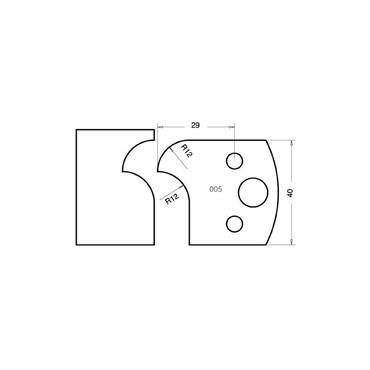TREND CUTTER PAIR FOR SPINDLE MOULDER