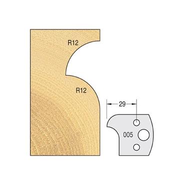 TREND CUTTER PAIR FOR SPINDLE MOULDER
