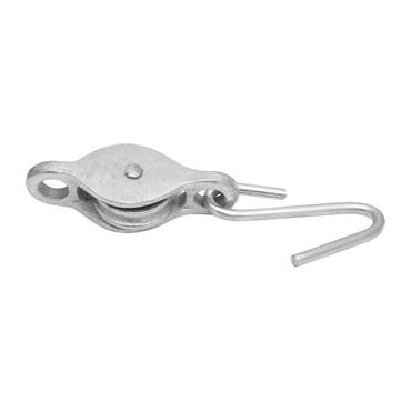 CENTURION LINE PULLEY 32MM ZINC PLATED WITH HOOK