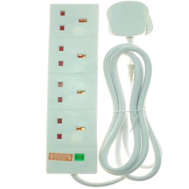 POWER MASTER 4 GANG ANTI SURGE SOCKET c/w 2M FLEX