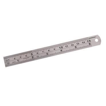 SILVERLINE STAINLESS STEEL RULER 150MM 6"