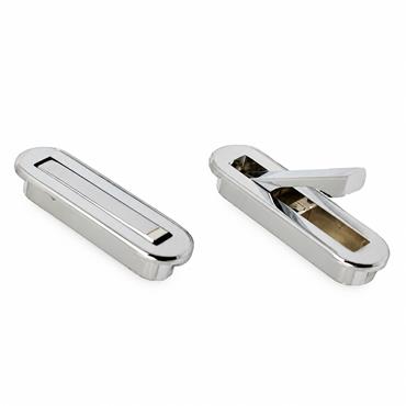 Newstar Bary KP-3008A Sliding Door Edge Pull ? 82 ? 24mm Satin Chrome