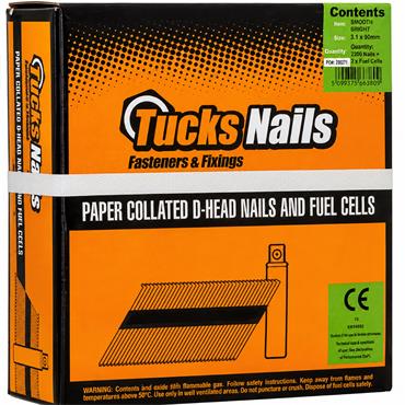 Tucks Nail Fuel Pack3.1x90smooth Bright Box Of 220