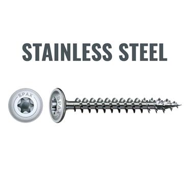 SPAX WOOD SCREWS 5MM (BX 200) STAINLESS STEEL