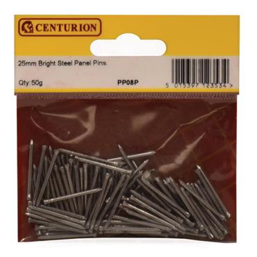 CENTURION STEEL PANEL PINS 25MM (1") 50gram