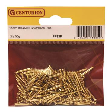 CENTURION ESCUTCHEON PINS BRASS 15MM (5/8")