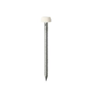 PLASTIC HEAD NAILS 40MM WHITE  (250)
