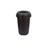 BLACK PLASTIC DUSTBIN & LID 80L