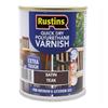 RUSTINS POLY VARNISH SATIN QUICK DRY 500ML TEAK