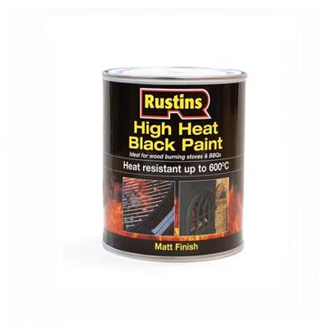 RUSTINS STOVE PAINT 500ML BLACK