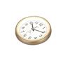 CLOCK GOLD RIM WHITE FACE 132MM RADIO CONTRELLED